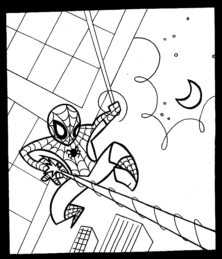 Iron Spider Coloring Pages Easy Coloring Pages